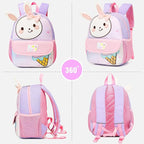 Toddler Backpack for 1-3 Year Old Girls & Boys Waterproof 3D Animal Cartoon Rabbit Design Kids Travel Backpack Lightweight Preschool Daycare Bag with Adjustable Straps(Little White Rabbit)