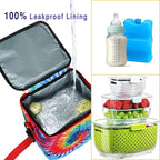 Breastmilk Cooler Bag with Ice Pack - Fits 4 Bottles Up to 9 Ounce - Insulated Baby Bottle Cooler on The Go with Strap