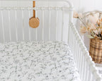 Crib Sheets Neutral - Fitted Baby Crib Sheets Bed for Girl Boy - 2 Pack Standard & Toddler Mattress (Butterfly Garden) - Buttery Soft Organic Cotton Blend