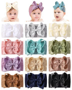 doboi 12pcs Big Baby Bows Baby Girl Headbands Ribbon Bow Hair Accessories Nylon Headband Bows for Baby Girls Infant Newborn Toddler