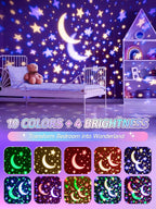 One Fire Star Projector Night Light for Kids Room, Bluetooth Speaker+Remote, 48 Lighting Cool Star Light Projector, Kids Room Decor, Christmas Gifts