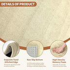 Baby Play Mat for Floor - 1.4" Thick Memory Foam Rug, 80"x80" Playpen Tummy Time Mat, Soft Velvet Nursery Rug, Large Padded Crawling Mat, Cushioned Pads for Playroom Toddlers, Infants, Yoga, Tatami