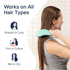 Crave Naturals Glide Thru Detangling Brush for Adults and Kids - Detangler Brush for Curly or Straight, Wet or Dry Hair - Gentle on Tangles Hair Comb - 7.5x3-Inch, Turquoise and Purple (Pack of 2)