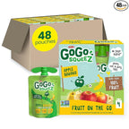 GoGo squeeZ Applesauce and Fruit Puree, Apple Banana, 3.2 oz (Pack of 48), Unsweetened Fruit Snacks for Kids, Gluten Free, Nut Free and Dairy Free, BPA Free Pouches (Packaging May Vary)