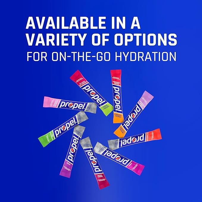 Propel Electrolyte Enhanced Water Drink Mix Powder Packets, Grape Variety Pack, Zero Calorie & Zero Sugar Hydration with Electrolytes and Vitamins C & E (30 Packets)