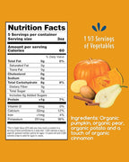 Amara Organic Baby Food - Stage 2 - Pumpkin Pear - Baby Cereal to Mix With Breastmilk, Water or Baby Formula - Shelf Stable Baby Food Pouches Made from Organic Fruit and Veggies - 10 Pouches, 3.5oz Per Serving