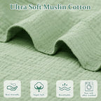 Hooyax Muslin Baby Lounger Cover, 100% Cotton Durable Newborn Lounger Cover, Soft and Breathable Infant Lounger Cover for Boys Girls, Covers Only (Green)