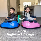 12V Kids Bumper Car, Electric Baby Bumper Car for Toddlers with Remote Control, 3 Speeds - Light Pink