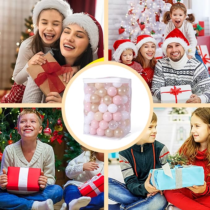 GOGOSO Ball Pits Balls for Toddlers Pack of 50 100 200 Plastics Shape Ball Non-Phthalate Non-BPA Non-Toxic 2.2-Inch Crush Proof Play Balls