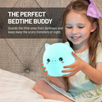 Lumipets Remote Control Silicone Night Light for Kids - Pig Design with 9 Soft Colors & Sleep Timer - Rechargeable, Battery-Operated Lamp for Bedroom | Baby Nursery, Toddler, Girls, Boys