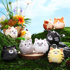 Libima 9 Pcs Mini Stuffed Animals Keychains 3.15 Inch Small Plush Cute Ornaments Bulk Toys for Baby Shower Birthday Party Decors Gift Bags Fillers Halloween Christmas Basket Stuffers(Cat)
