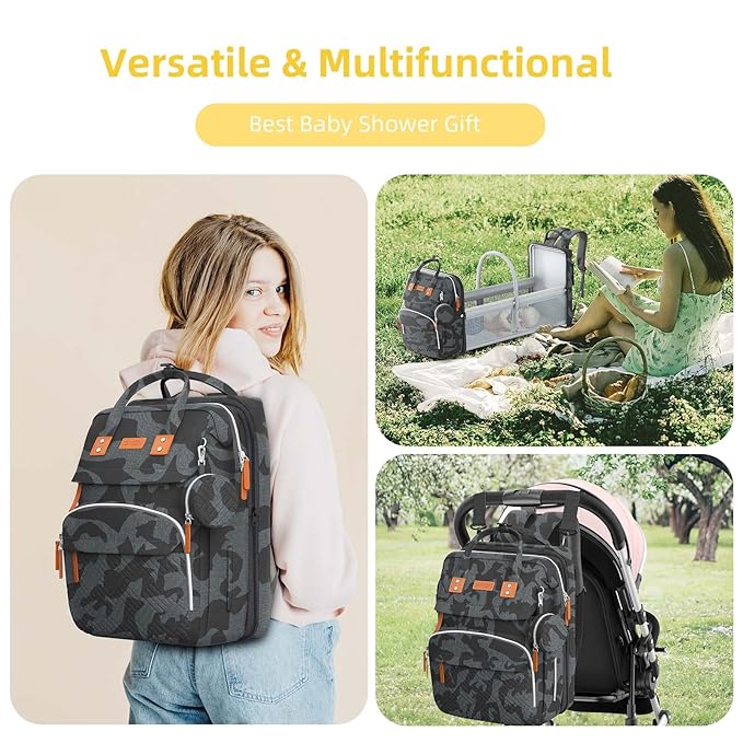 Diaper Bag Backpack, Large Diaper Bag, Multifunctional Diaper Bag