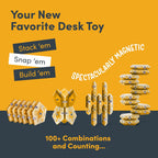 Speks Geode Sphere Magnetic Fidget Toy for Adults | Quiet Adult Sensory Toy for Stress Relief & Anxiety, Office Desk Toy & Top Gadget Gift Idea | Topaz, 12-Piece Set