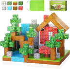 Hayder 100PCS Build Forest World Magnetic Building Blocks, Stacking Magnet Cubes STEM Construction Montessori Sensory Toys for Kids 3+