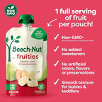 Beech-Nut Stage 2 Baby Food Pouches Variety Pack, Fruit Purees for Babies, Non-GMO, Dairy-Free, 3.5 oz (18 Pack)