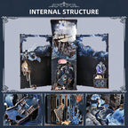 Book Nook Kit, DIY Miniature Dollhouse Book Nook Kit with Dust Cover and LED Light (The Song of Sirens)