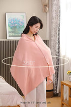 2-Pack Nursing Covers for Breastfeeding, 100% Organic Cotton Muslin Breastfeeding Cover, Multi-Use Nursing Scarf, Car Seat Canopy, Stroller Cover, Soft Breathable Baby Blanket Pink