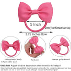 CÉLLOT Toddler Hair Accessories - 40pcs 2.75" Elastics Rubber Ribbon Bands, Bows for Baby Girls, Kids & Children
