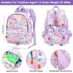 Accmor Toddler Harness Backpack Leash, Mini Unicorn Backpacks with Anti Lost Wrist Link, Cute Child Backpack Walking Leashes Keep Kids Close Rope Tether Rein for Baby Girls to Outdoor Travel