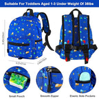 Accmor Toddler Backpack Leash, Mini Child Backpack with Anti Lost Wrist Link, Cute Kids Backpack Leash Walking Harness for Outdoor Travel, Small Excavator Backpack Tether for Baby Boys Girls Ages 1-3