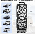 Car Seat Protector for Child Car Seat, 2 Pack Baby Car Seat Covers with Mesh Pockets & Non-Slip Backing 600D Durable Seat Protector Under Baby Car Seat for Car Back Seat (Cow Print, Large)