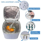 Breast Milk Cooler Bag with Ice Pack Fits 4 Baby Bottles Up to 9 Ounce, Baby Bottle Tote Bag Great for Nursing Mom Daycare