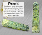 Amazing Gemstone Prehnite Crystal Towers - Natural Healing Crystal Point Obelisk for Reiki Healing and Crystal Grid (3 Inch)