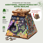 iDventure Cluepuzzle Expansion The Aztec Realms | Wooden Puzzle with 200+ Pieces | Escape Room Game | Gift Box | 4 Designs | Puzzle Size 20x12 cm | Wooden Puzzles for Adults and 10+ | Gift | Hobby