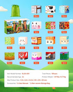 VEVOR Magnetic Blocks, 150 PCS Forest Castle Set, Magnetic Building Cubes for Kids, STEM Montessori Sensory Toys for Christmas Birthday Gift, Construction Stacking Toy for 3+ Years Old Boys & Girls