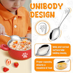 HaWare 12 Pieces Toddler Utensil Sets, Stainless Steel Kids Silverware Set Includes Toddler Forks and Spoons, Kids Safe Cutlery Set for Self Feeding, Cute Animal Handle Pattern, Dishwasher Safe