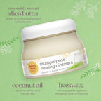 Burt's Bees Baby 100% Natural Origin Multipurpose Healing Ointment, Face & Body Baby Ointment – 7.5 Ounce Tub - Pack of 3