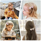 20pcs small red & pink hair bows for girls.Cute baby hair bows,Non-slip alligator hair clips.Toddlers bow clips,Handmade hair accessories for little girls gift set.