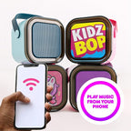 Move2Play, Kidz Bop Mini Karaoke Machine for Kids | Official Kidz Bop Merchandise | 2 Microphones | Connect with Bluetooth | 3, 4, 5, 6, 7+ Year Old Gift | Toy for Girls, Boys, & Toddler