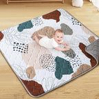 Baby Play Mat - Thicken 50x50 Inch Soft Foam Crawling Mat for Playpen & Floor, Non-Slip Waterproof Activity Playmats for Infants & Toddlers, Portable Foldable & Machine Washable, Boho Design