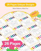 TECJOE Paint with Water Coloring Books for Toddlers, Princess Series Watercolor Set with 3 Brushes, Mess Free Painting Activity for Kids Ages 4 5 6 7 8, Arts & Crafts Toy