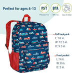 Wildkin 16-inch Kids Backpack – Durable, Padded & Spacious School Bag for Boys & Girls - Transportation