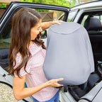 Metplus 2-in-1 Baby Car Seat Canopy, Multi Use Privacy Sun Shade, Protect Baby's Safety with Style, Infant Carrier Covers for Boys & Girls