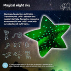 Cloud b Calming Nightlight Star Projector | Gentle Brightness | 3 Colors | 8 Constellations | Auto-Shutoff | Twilight Turtle Blue