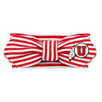 Creative Knitwear Utah Utes Infant Girls Red/White Striped Hair Knot Headband Embroidered Logo - Size Newborn - 4T