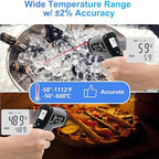 hito Infrared Thermometer Gun Laser Temperature Gun -58°F to 1112°F, Temp Gun for Pizza Oven, Cooking, Refrigerator, Pool, Reptiles, Air Conditioner, for Surface Temperature of Meat, Food, Liquid