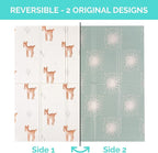 JumpOff Jo - Extra Large Waterproof Foam Padded Play Mat for Infants, Babies, Toddlers, Play Pens & Tummy Time, Foldable Activity Mat, 77 x 70 x 0.6 inches