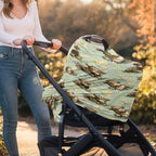 Binienty Highland Cow Baby Car Seat Cover for Boys Girls,Boho Floral Infant Carseat Cover Multi Use Baby Nursing Cover, Shopping Cart/High Chair/Stroller Cover