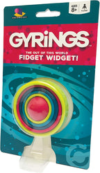 Brainwright Gyrings - The Out of This World Fidget Widget! Multi-colored, 5"