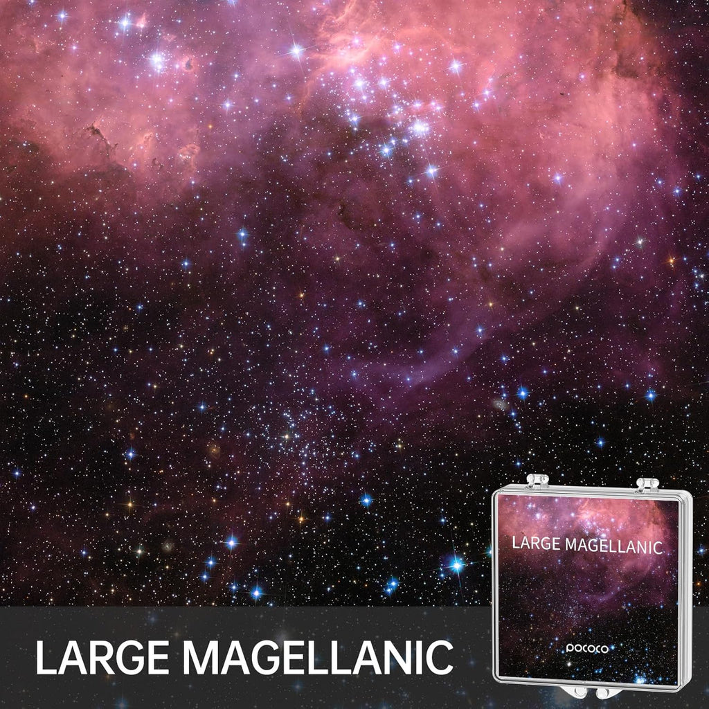 POCOCO Gorgeous Nebula Series Galaxy Star Projector Night Light Discs: Realistic Galaxy Patterns, 5K Ultra HD, 96% Light Transmission, High Brightness - 6-Piece Pack (Projector Not Included)