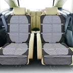 Car Seat Protector for Child Car Seat, 2 Pack Baby Car Seat Covers with Mesh Pockets & Non-Slip Backing 600D Durable Seat Protector Under Baby Car Seat for Car Back Seat (Stripe, Large)