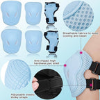 Kids Bike Skateboard Helmet Pad Set,Toddler Cyling Protective Gear Knee & Elbow Pads Wrist Guards for 5-8-10-12-14-16 Years Girls Boys Bicycle Scooter Roller Skate Inline Skating Rollerblading