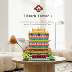 Chinese Architecture Micro Building Blocks Set Stork Tower Collectible 2196PCS Creative Toy Building Sets for Adults and Kids Age 14+