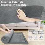 Baby Play Mat for Floor, 1.3" Thick Memory Foam Muscle Playpen Cushion, Soft Coral Velvet Tummy Time Mat with Non-Slip Backing, Water Repellent Child Nursery Rug for Toddlers, Kids (Dark Grey, 39X59)