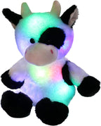 Glow Guards Light up Cow Stuffed Animal Adorable Glow Soft Farm Animal Plush Toy with LED Night Lights Birthday Christmas Children's Day Gifts for Toddler Kids, 15''