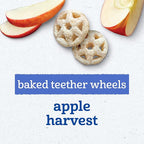 Gerber Baked Teether Wheels, Apple Harvest Crunchy Teether Snack, Baby Crackers, 6PK